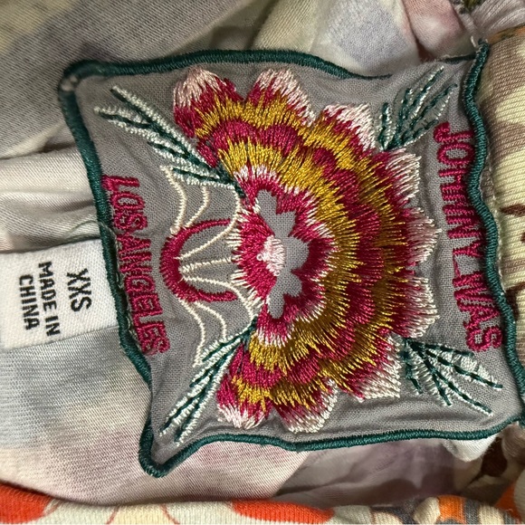 Johnny Was Catalina Block Favorite Crew Neck Floral Patchwork Tee /XXS-M - Picture 7 of 8